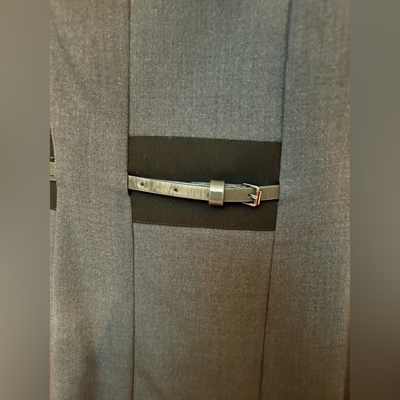 Calvin Klein Elegant Grey, Black and White Sleeveless Sophisticated Dress - Picture 11 of 14